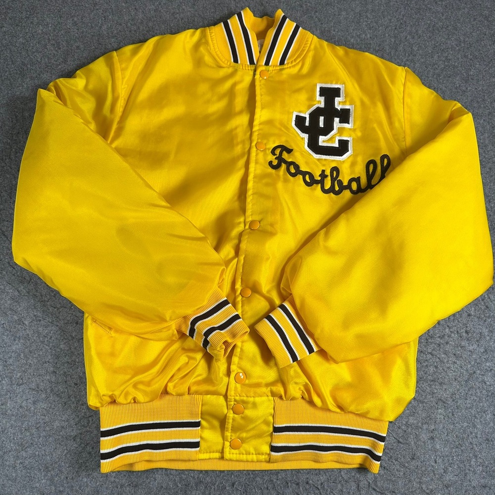 Vintage Yellow Bomber Jacket State Champs 1975-78 Mens Large